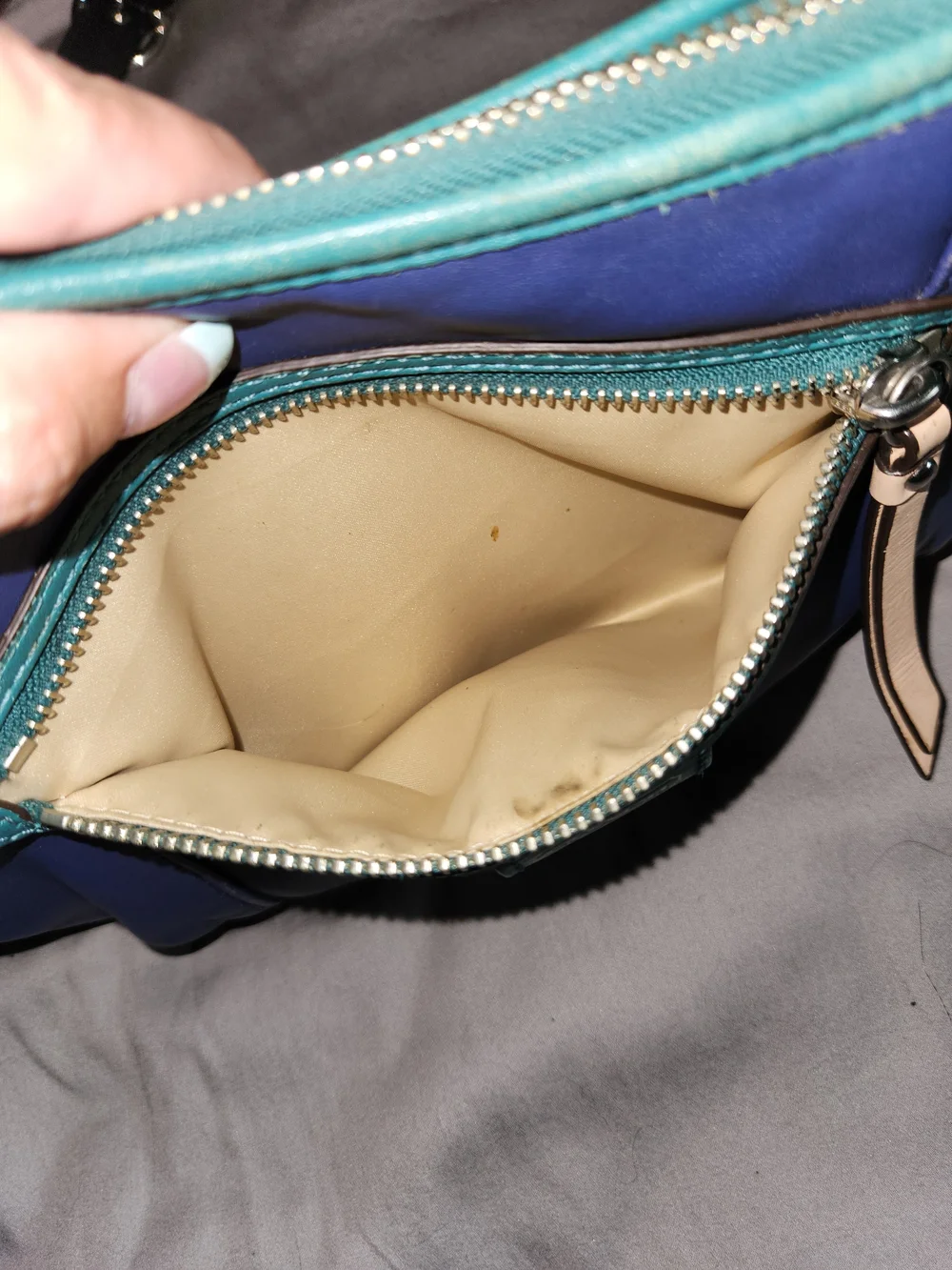 Coach Daisy Spectator Blue Teal Leather Crossbody Bag F23951